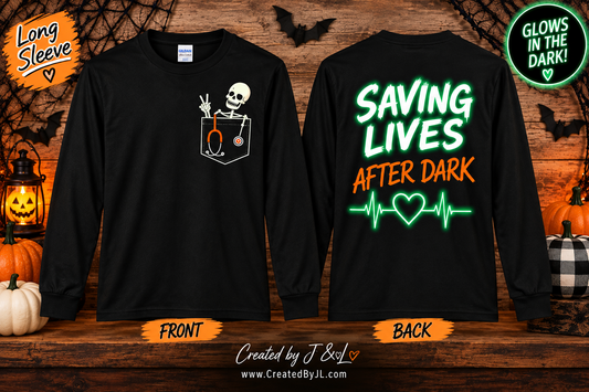 🦴 Saving Lives After Dark — Glow-in-the-Dark Tee