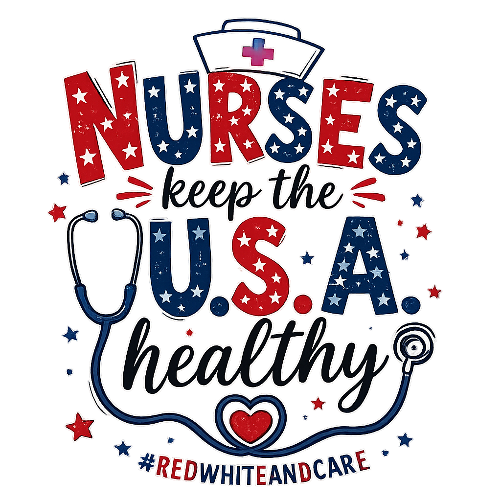 4th of July Nurse's Shirt #RedWhiteandCare