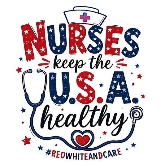 4th of July Nurse's Shirt #RedWhiteandCare