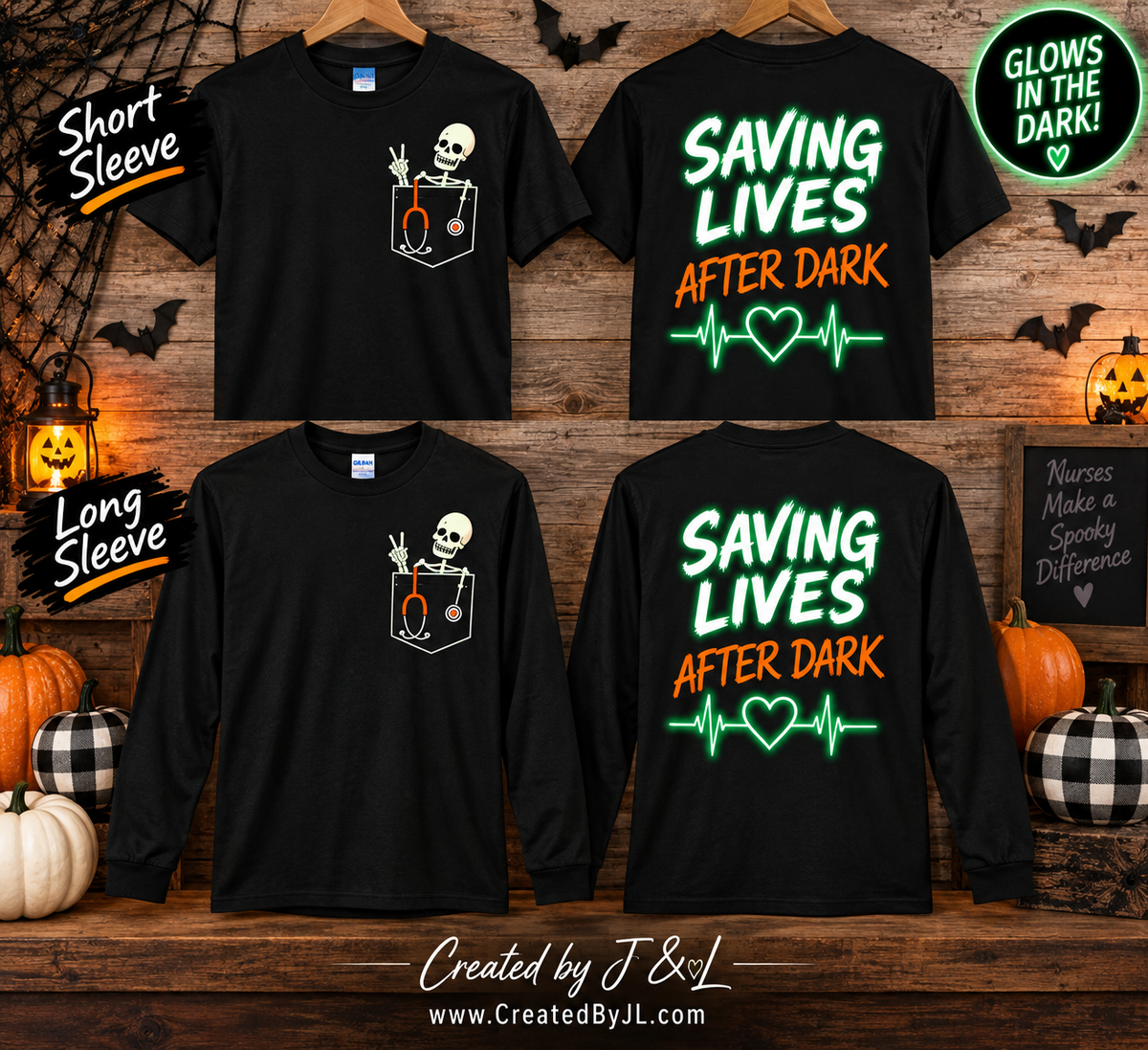 🦴 Saving Lives After Dark — Glow-in-the-Dark Tee
